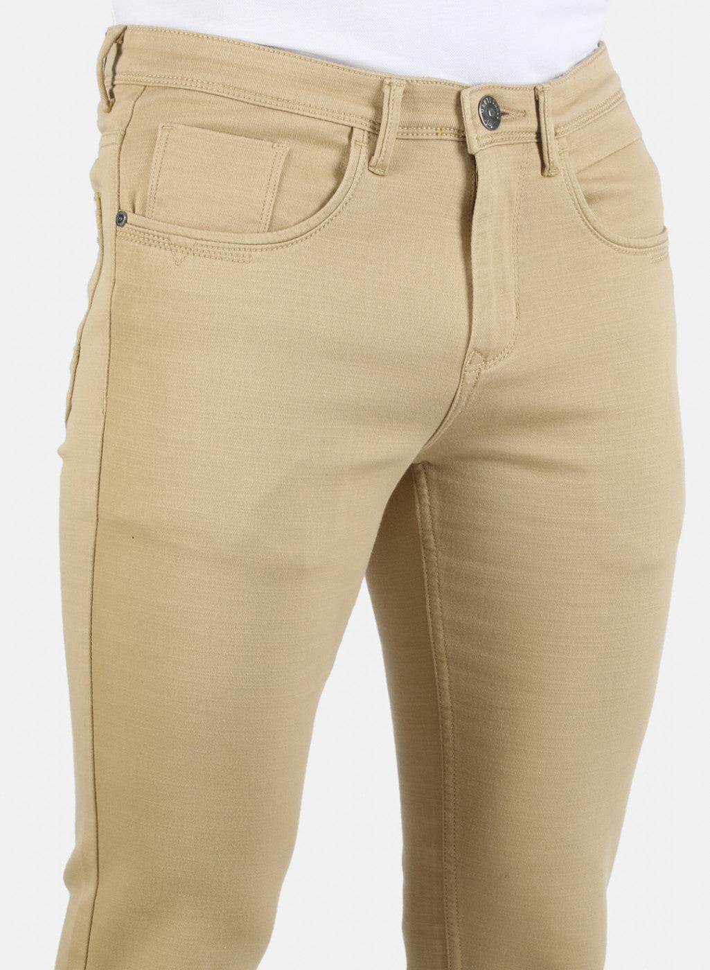 Men Mustard Slim Fit Trouser