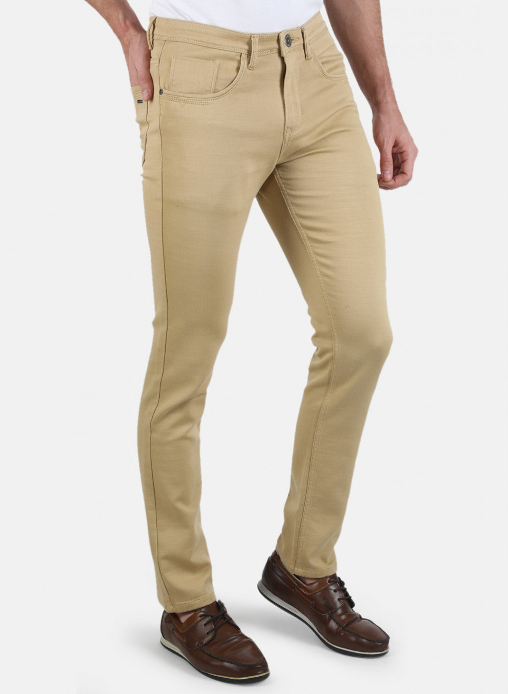 Men Mustard Slim Fit Trouser