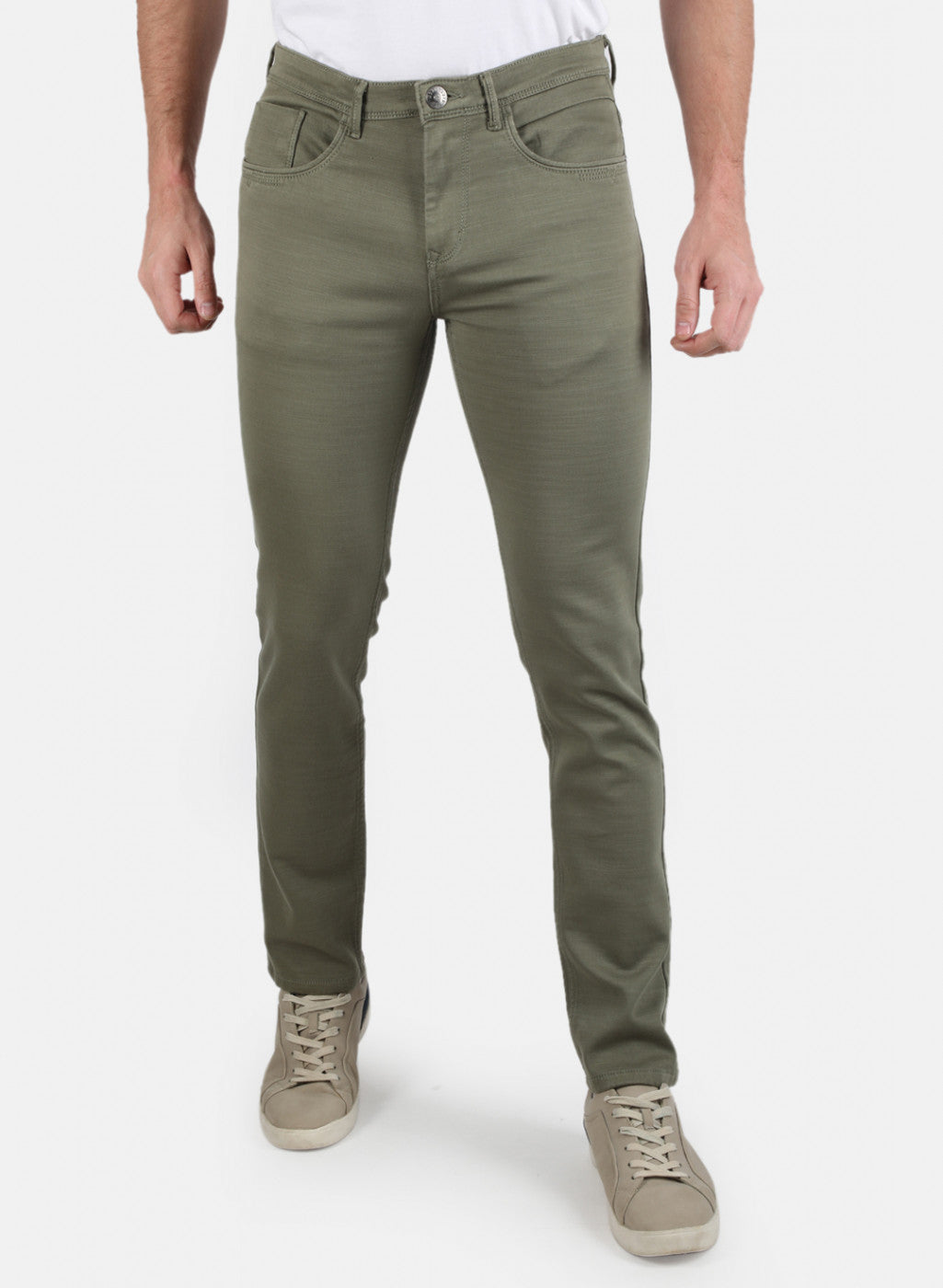 Men Green Slim Fit Trouser