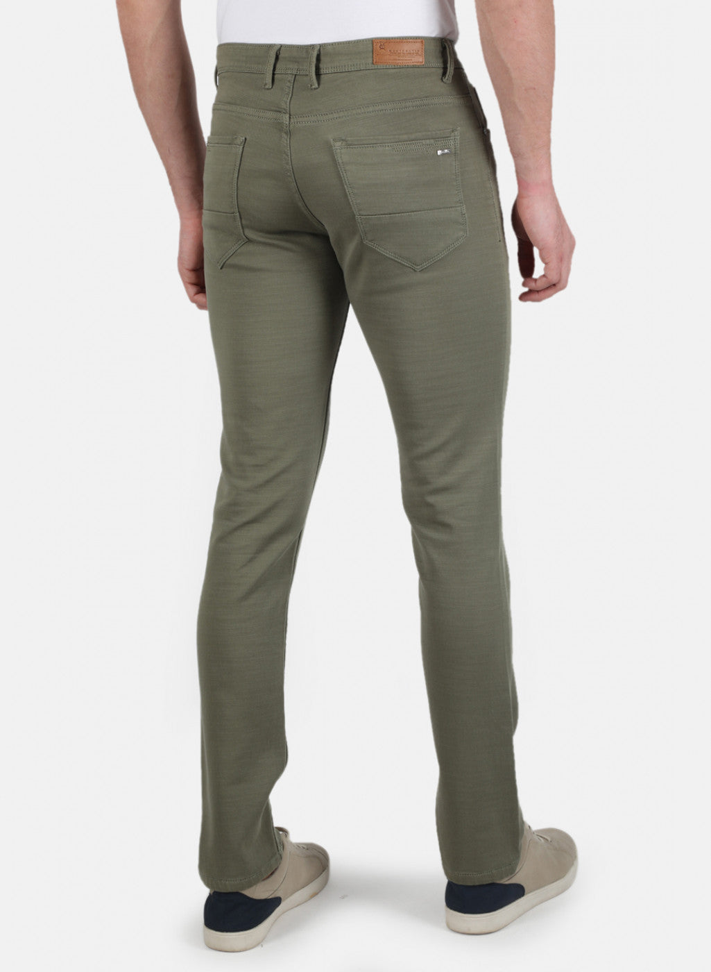 Men Green Slim Fit Trouser