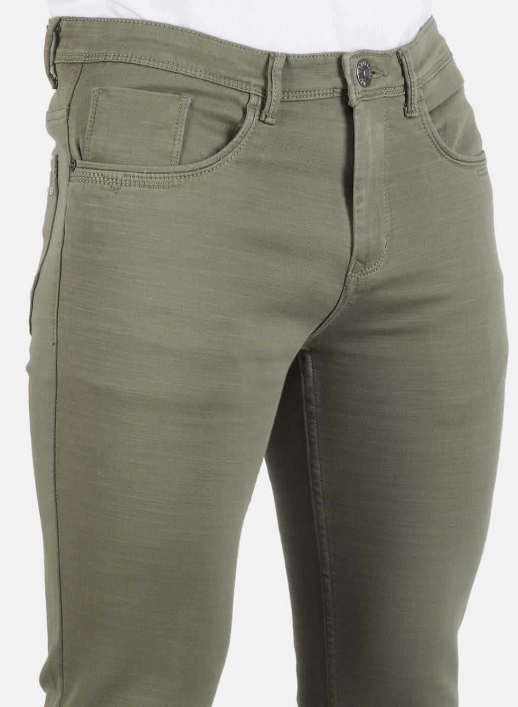 Men Green Slim Fit Trouser