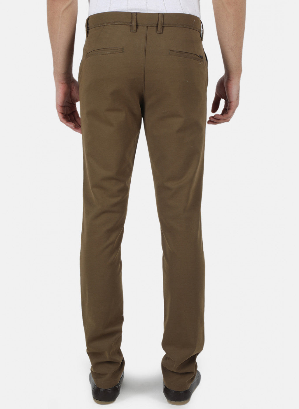 Men Olive Slim Fit Trouser