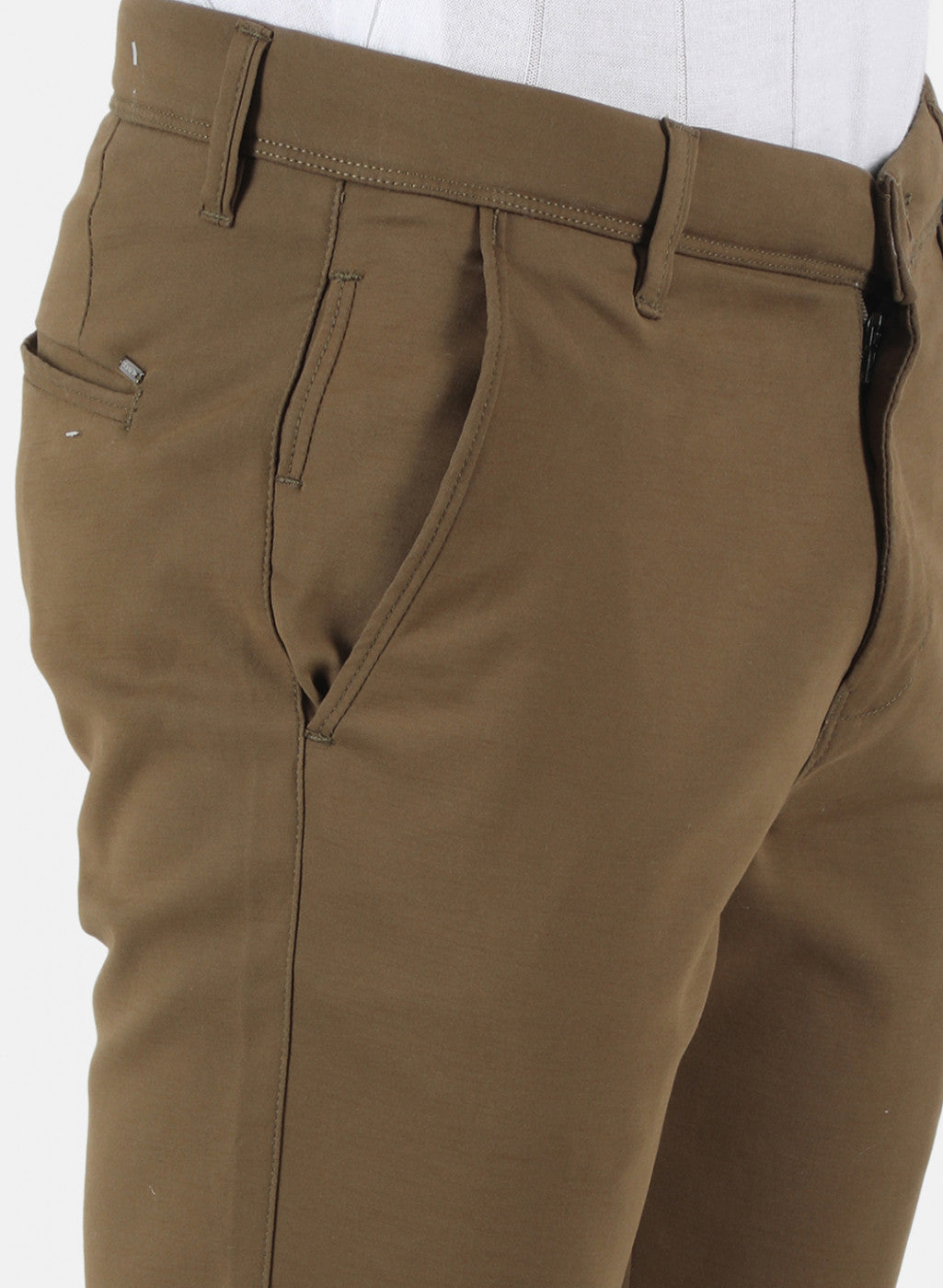 Men Olive Slim Fit Trouser