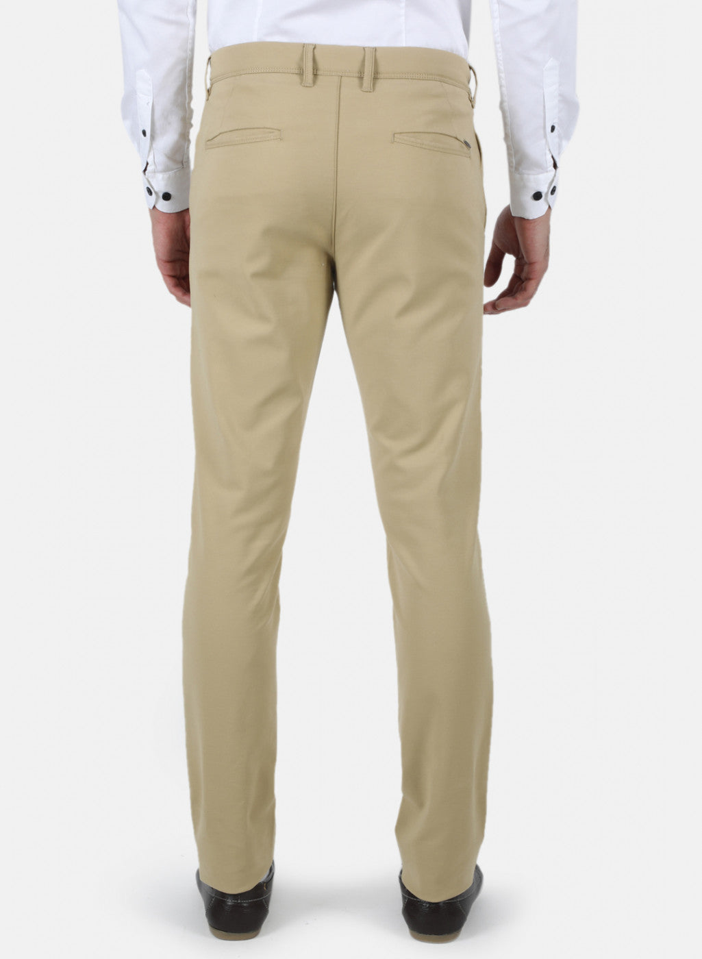 Men Khaki Slim Fit Trouser