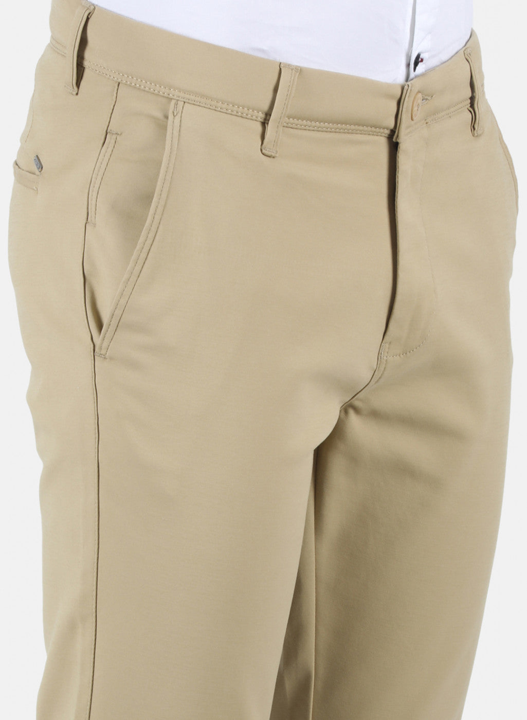 Men Khaki Slim Fit Trouser