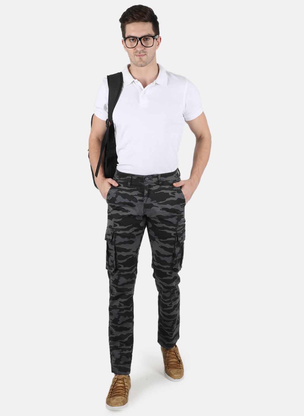 Men Grey Smart Fit Trouser