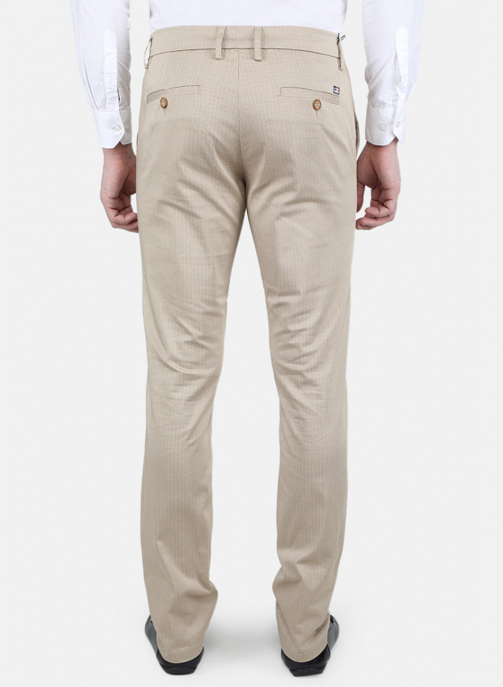 Men Beige Smart Fit Trouser