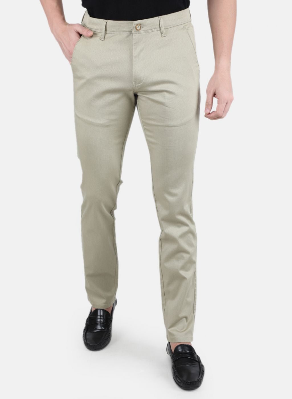 Men Green Smart Fit Trouser