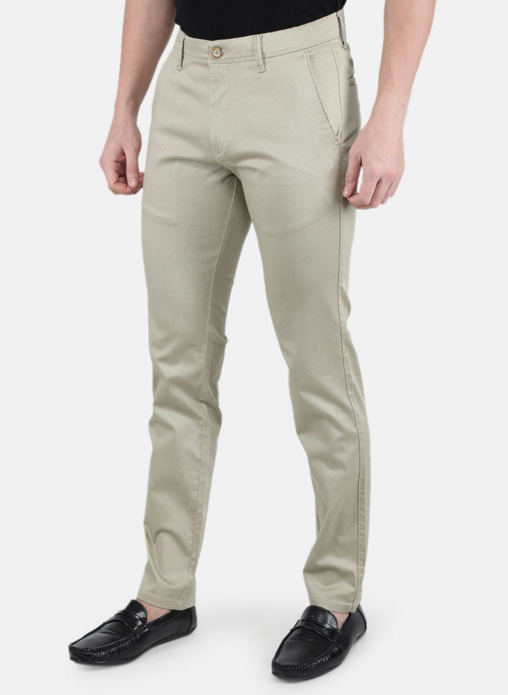 Men Green Smart Fit Trouser