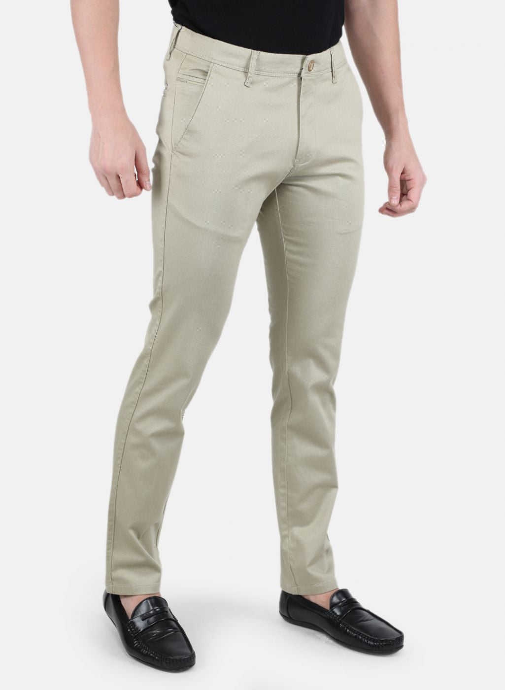 Men Green Smart Fit Trouser