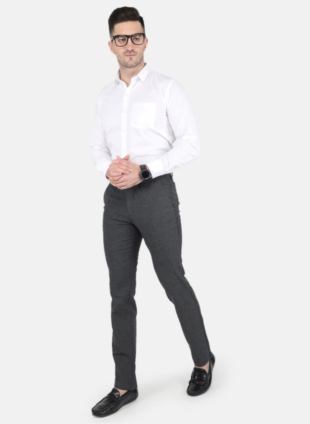 Men Black Smart Fit Trouser