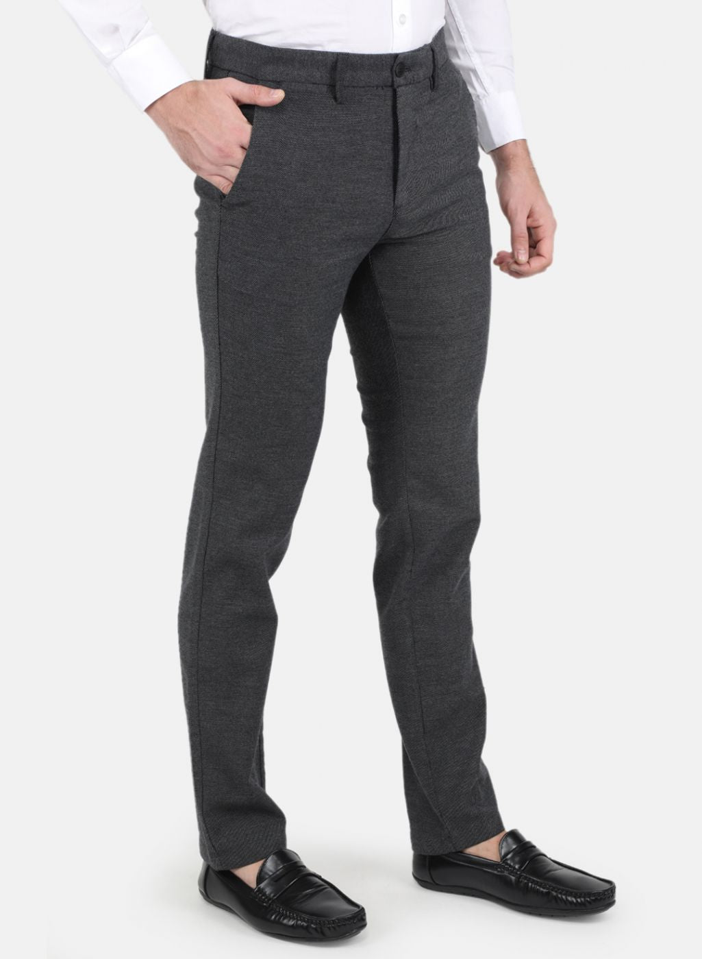 Men Black Smart Fit Trouser