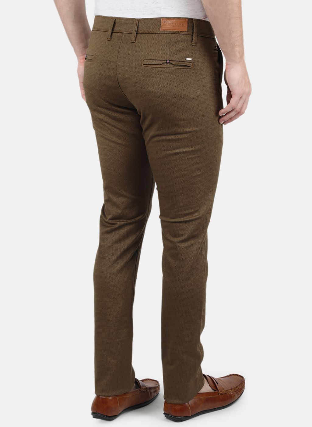 Men Khaki Smart Fit Trouser