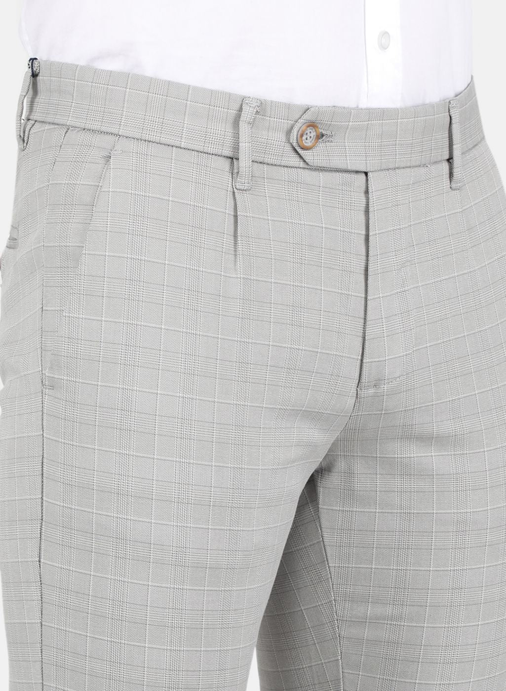 Men Grey Smart Fit Trouser