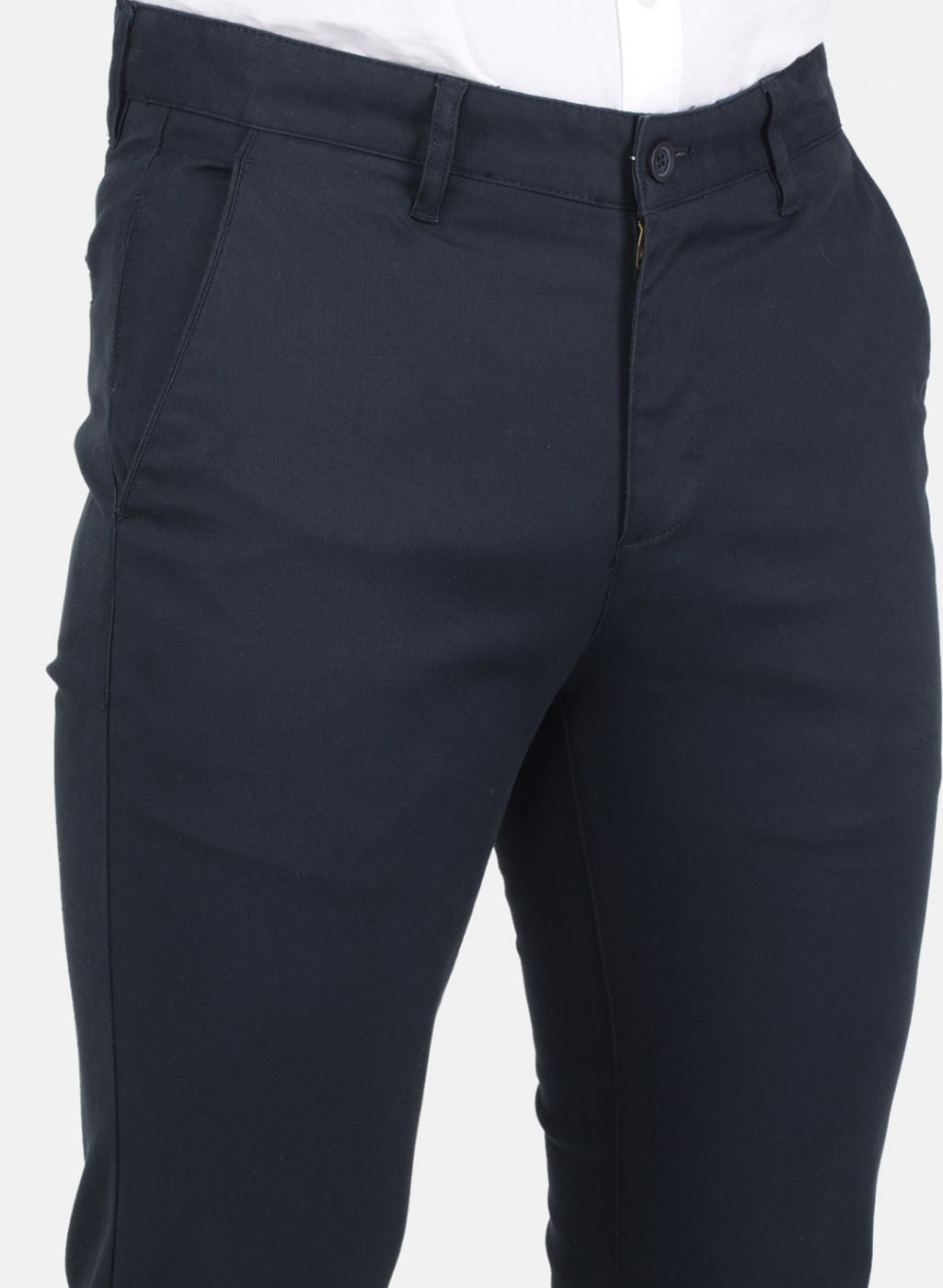 Men NAvy Blue Smart Fit Trouser