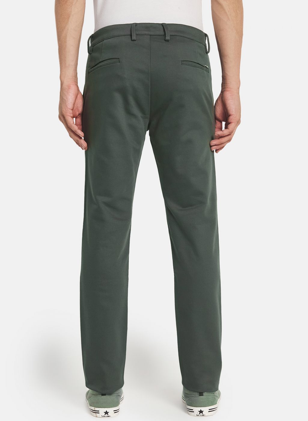 Men Green Smart Fit Trouser