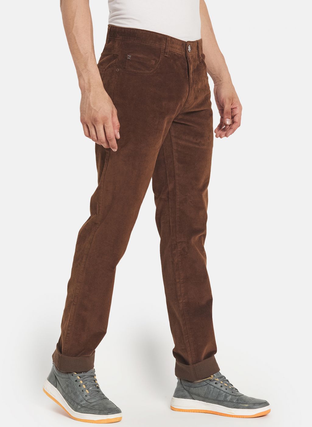 Men Brown Smart Fit Trouser