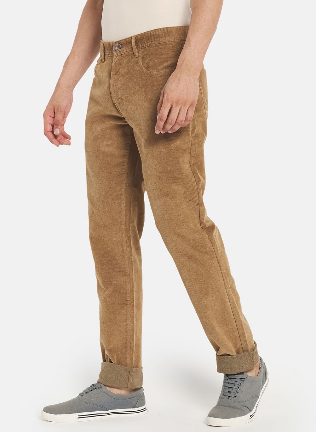 Men Khaki Smart Fit Trouser