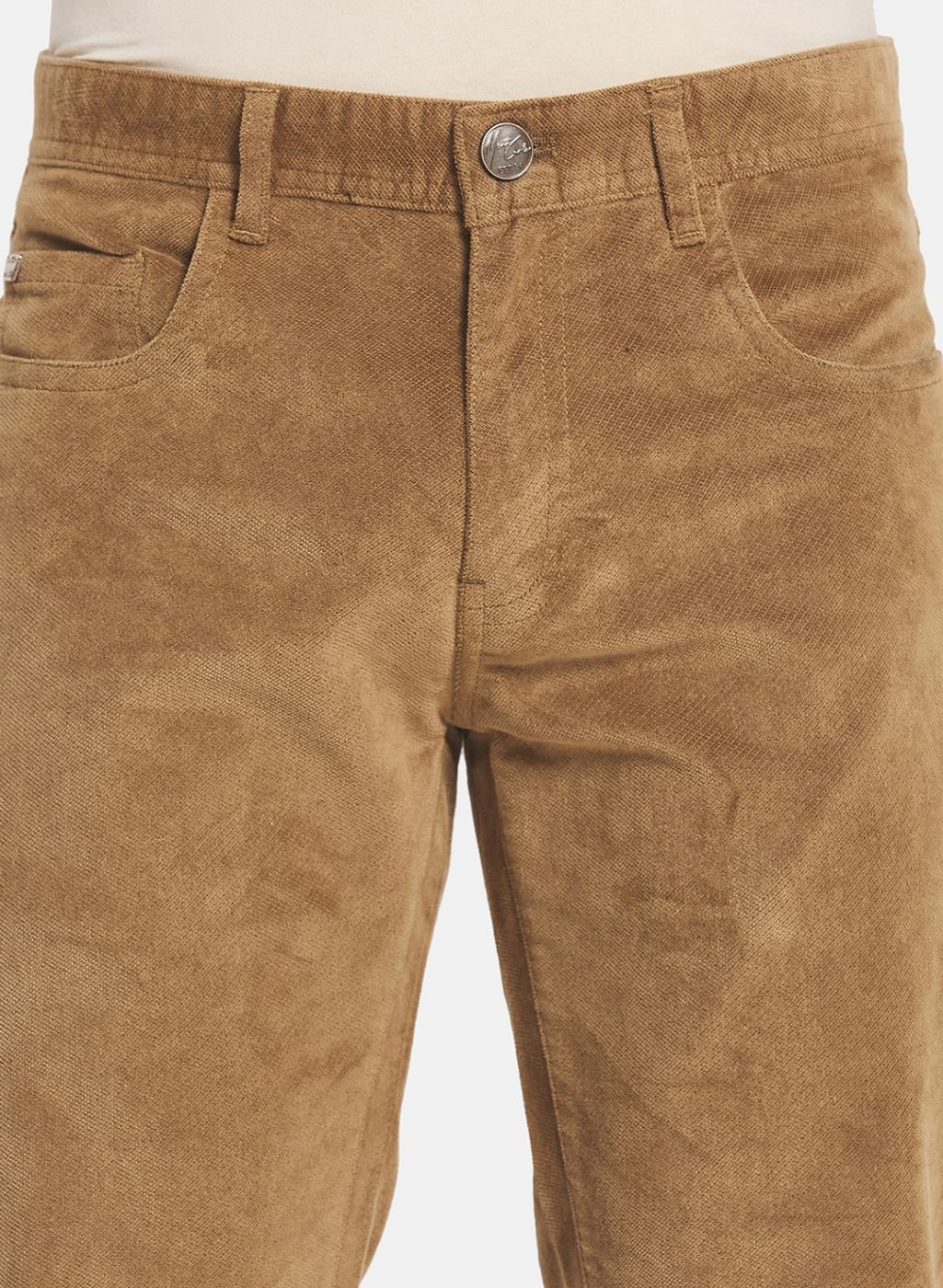 Men Khaki Smart Fit Trouser