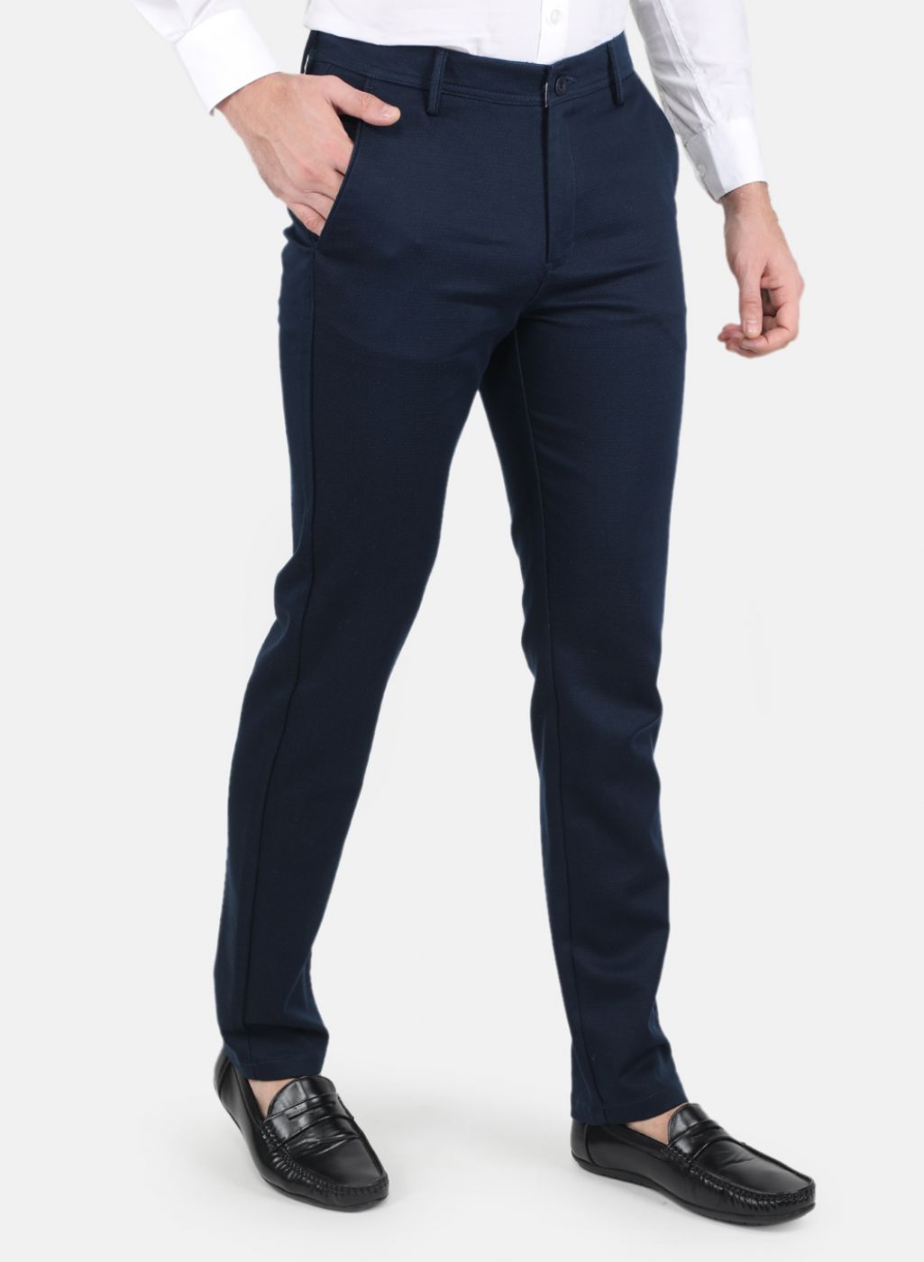 Men Blue Slim Fit Trouser