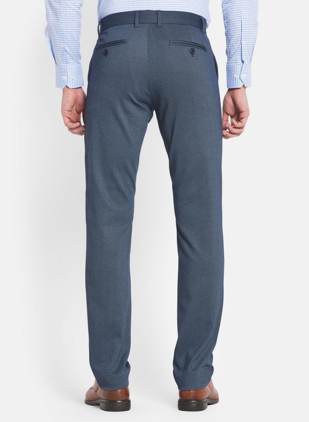 Men Blue Slim Fit Trouser