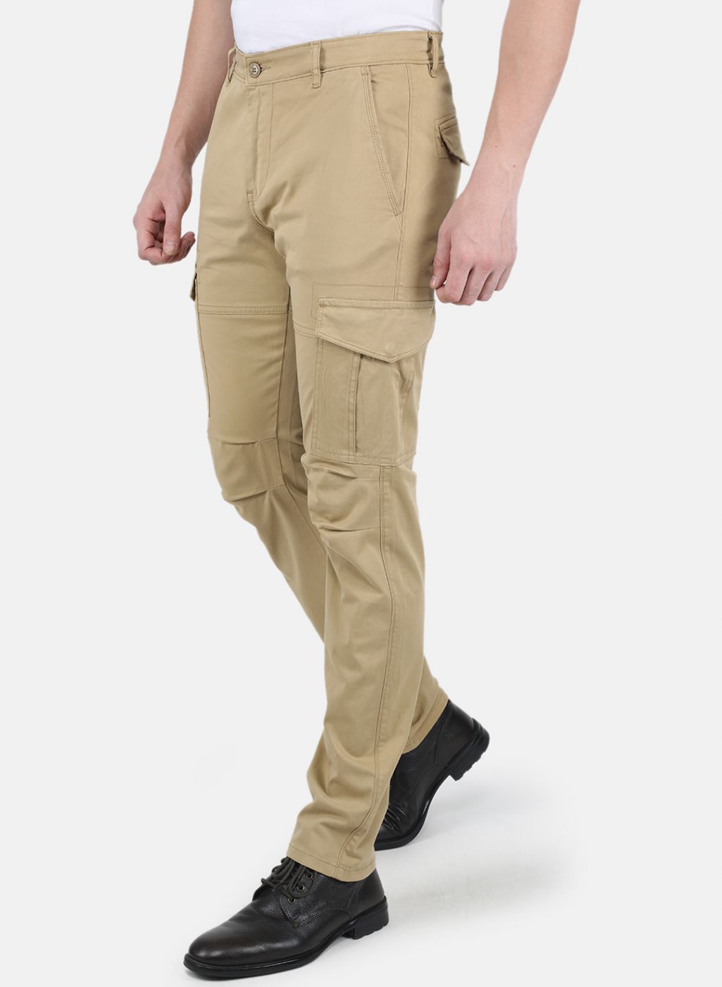 Men Khaki Smart Fit Trouser