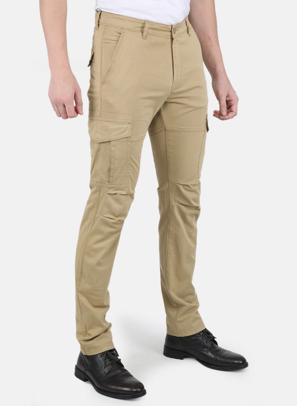 Men Khaki Smart Fit Trouser