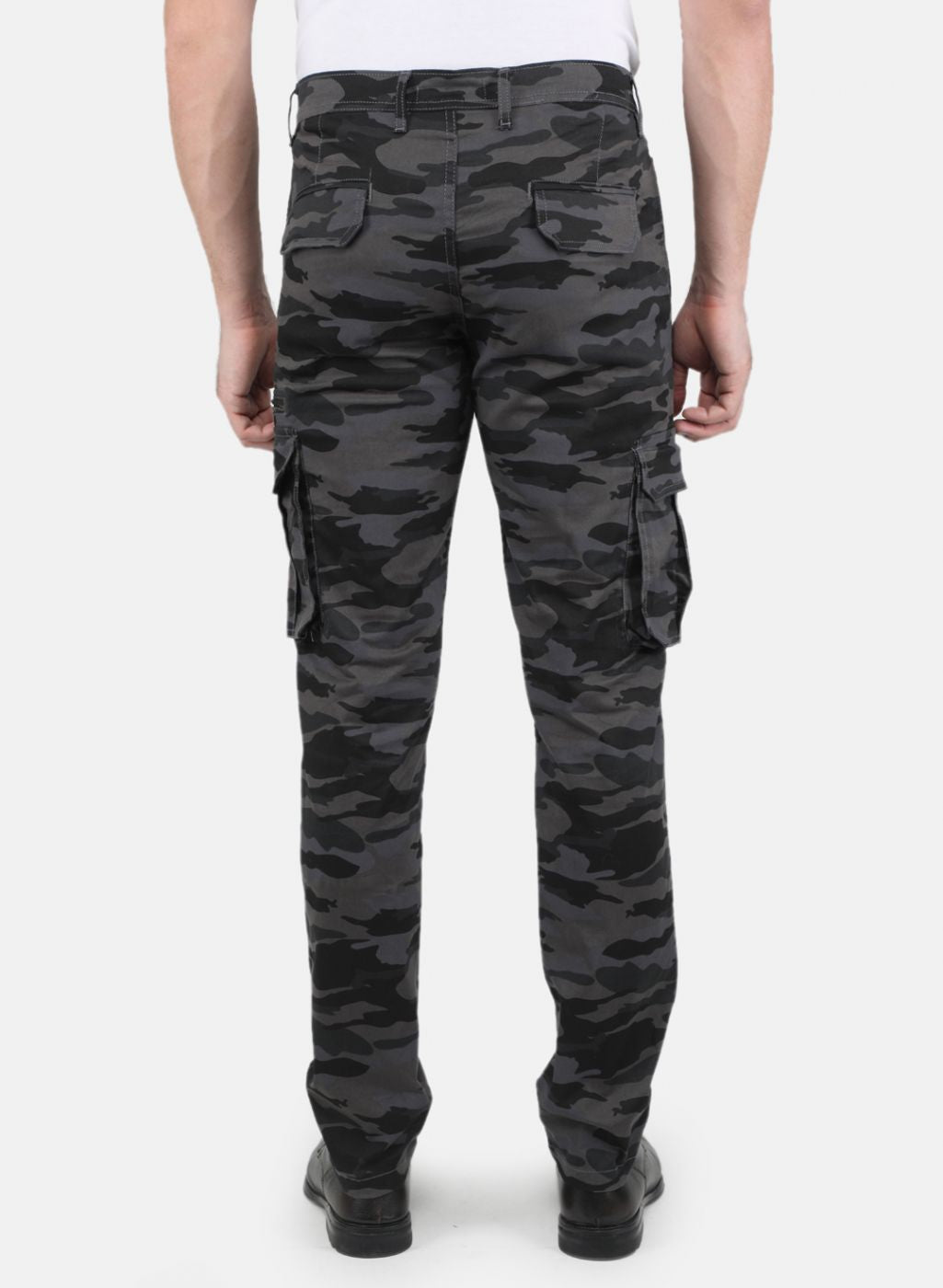 Men Grey Smart Fit Cargo Trouser