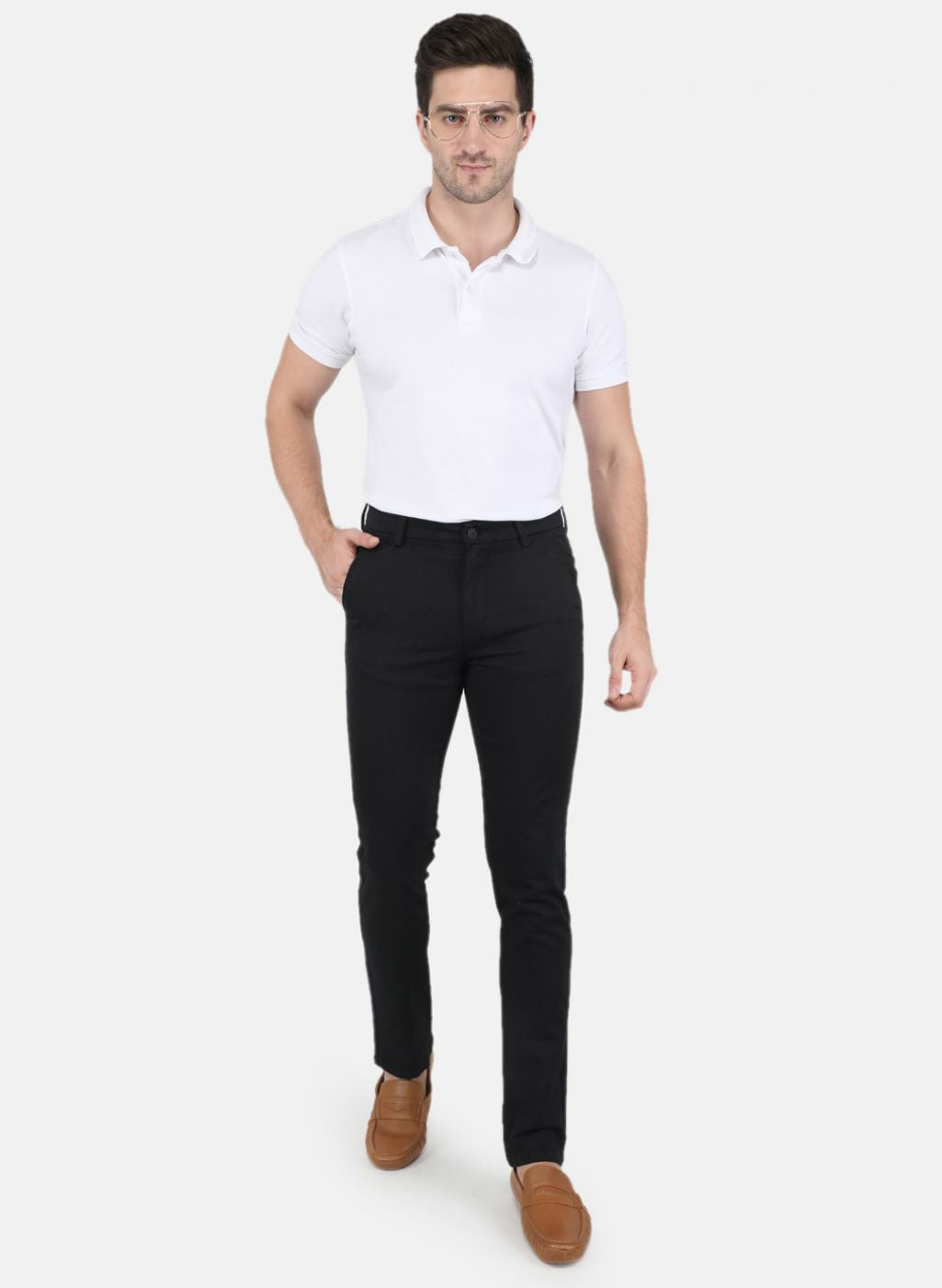 Men Black Slim Fit Trouser