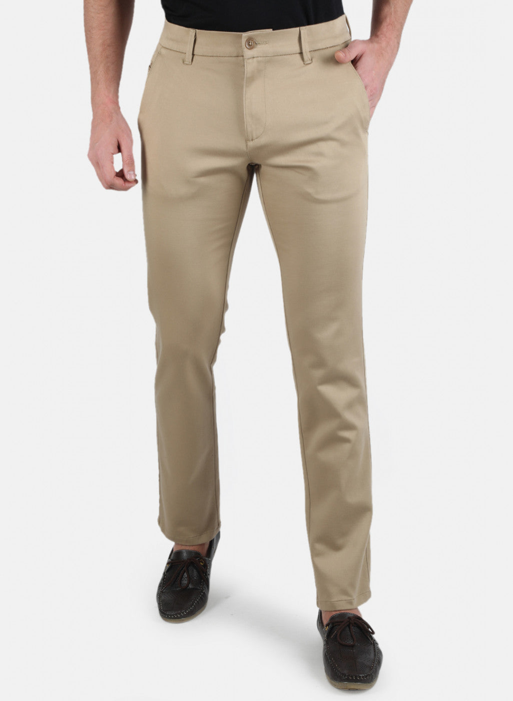 Men Beige Regular Fit Trouser