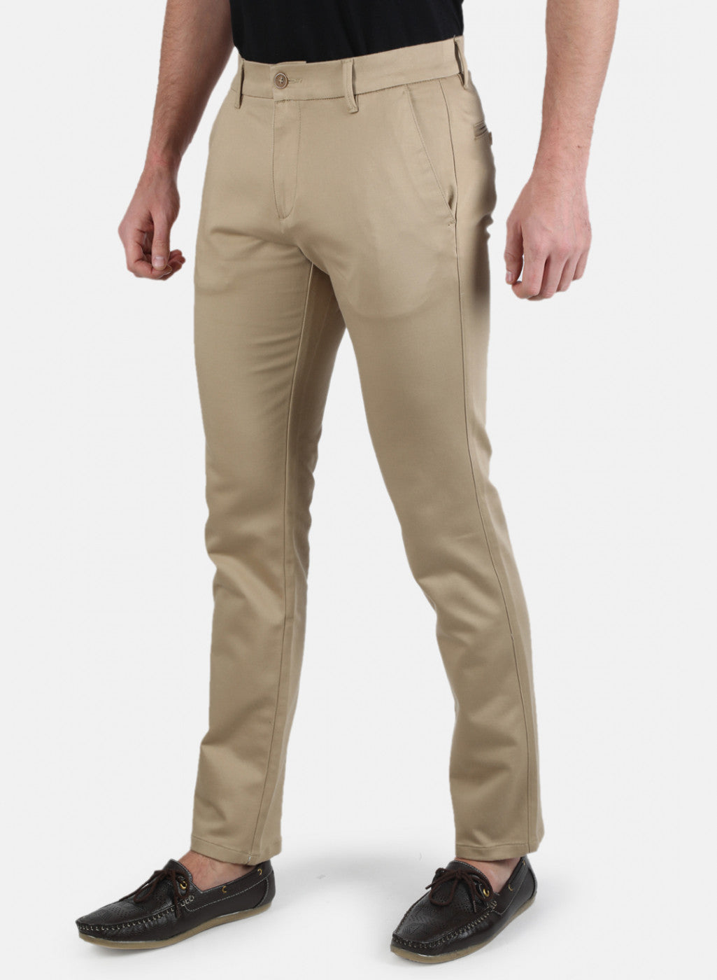 Men Beige Regular Fit Trouser