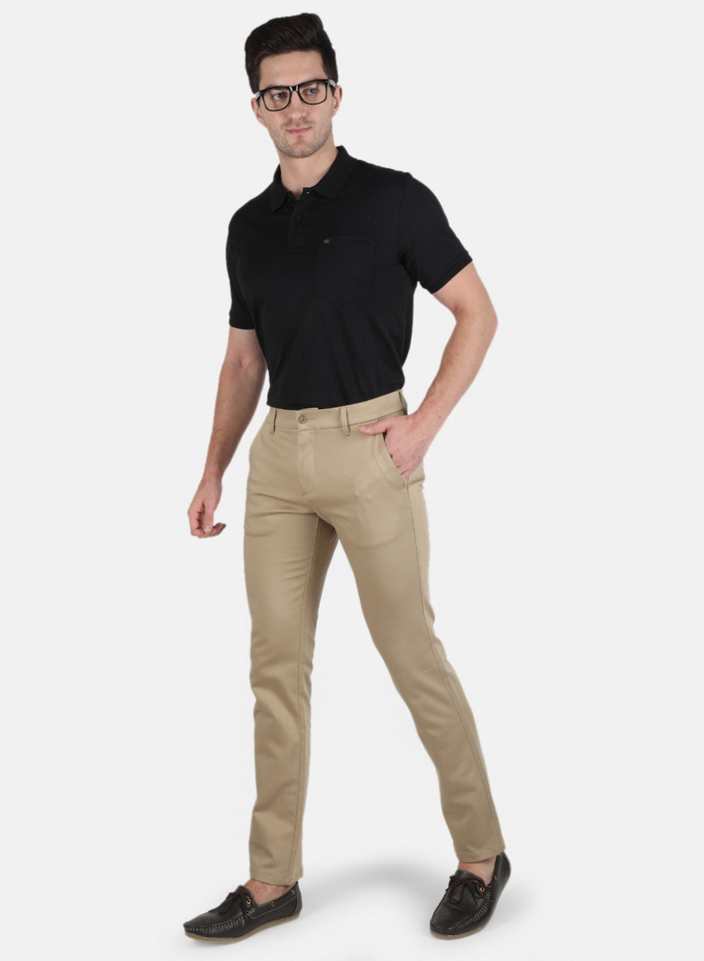 Men Beige Regular Fit Trouser