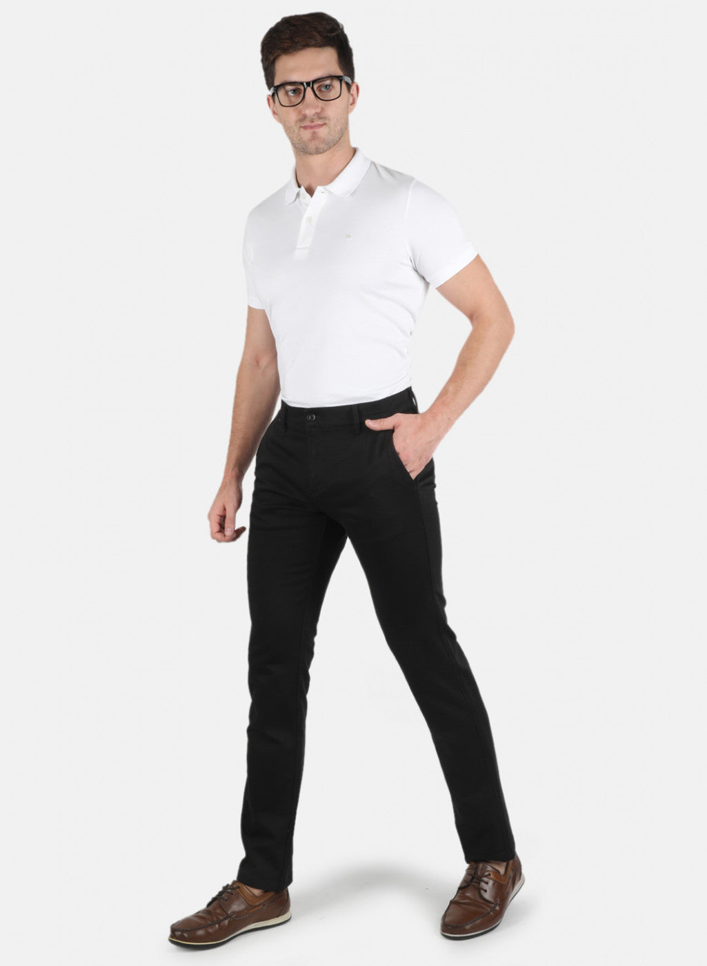 Men Black Regular Fit Trouser