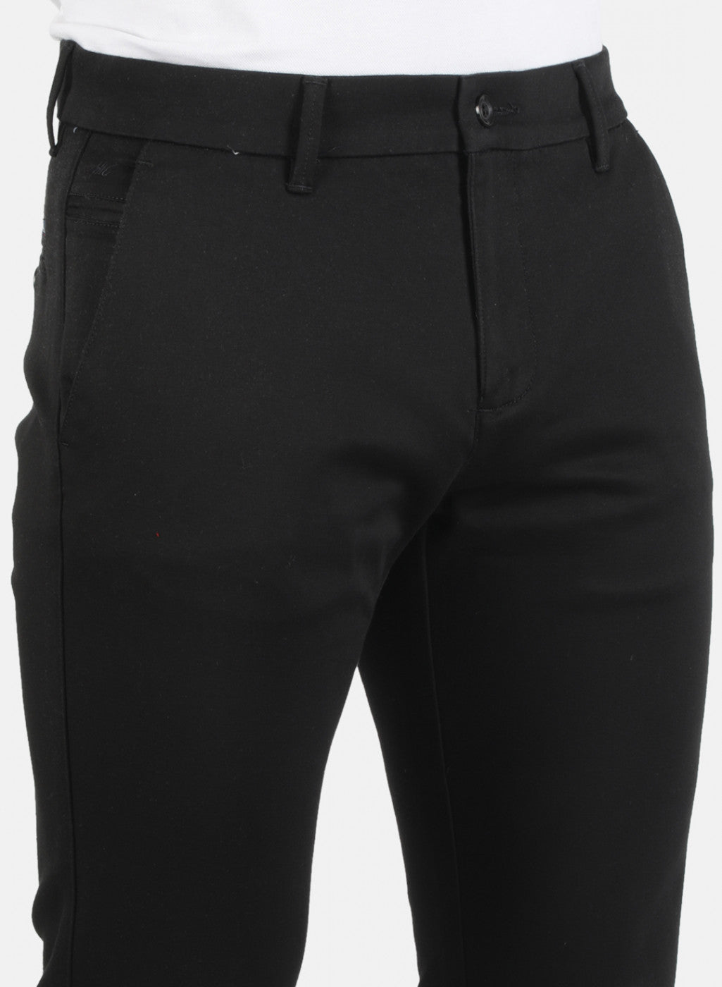 Men Black Regular Fit Trouser