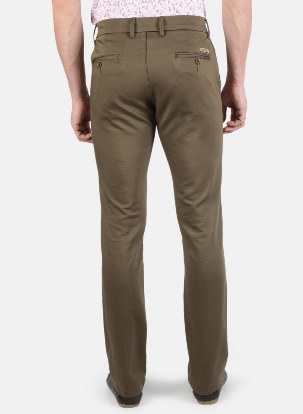 Men Olive Regular Fit Trouser