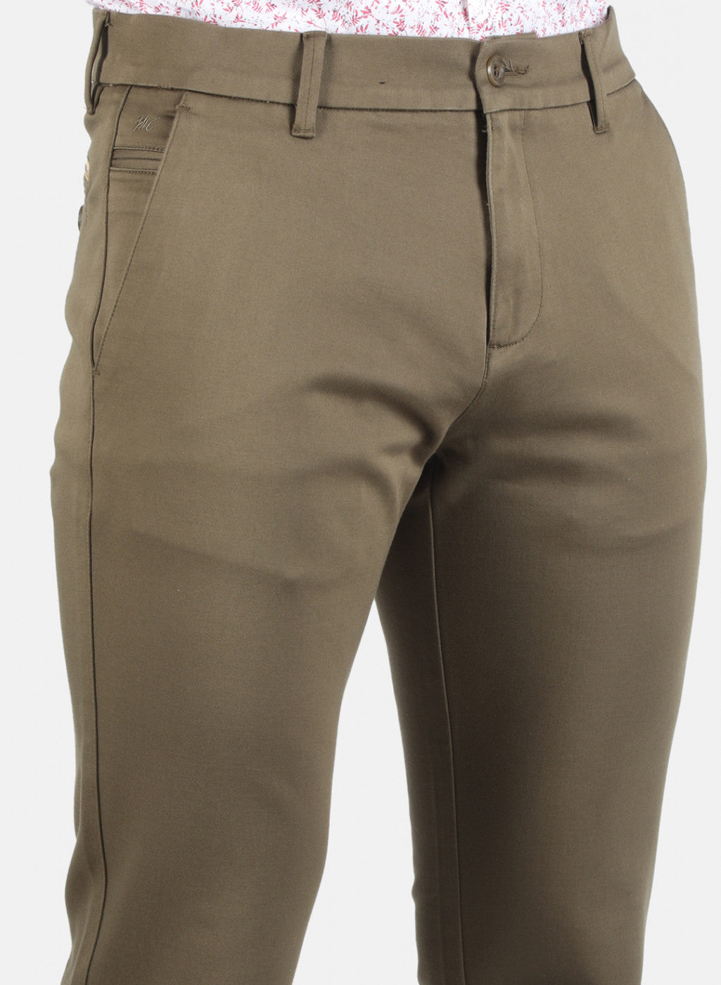 Men Olive Regular Fit Trouser