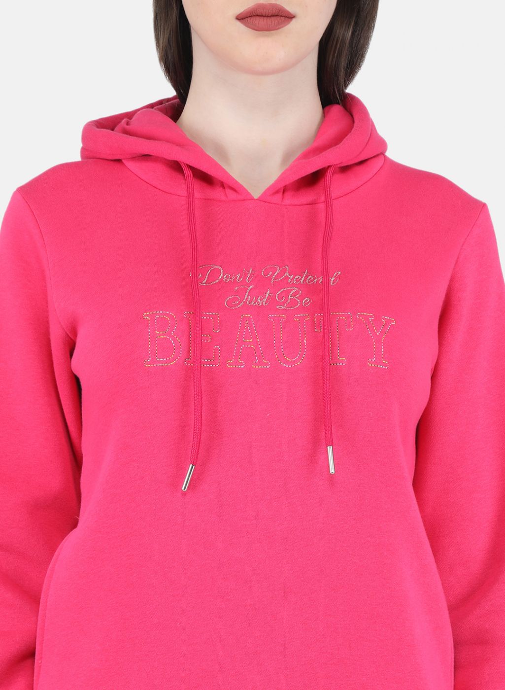 Women Pink Embroidered Sweatshirt