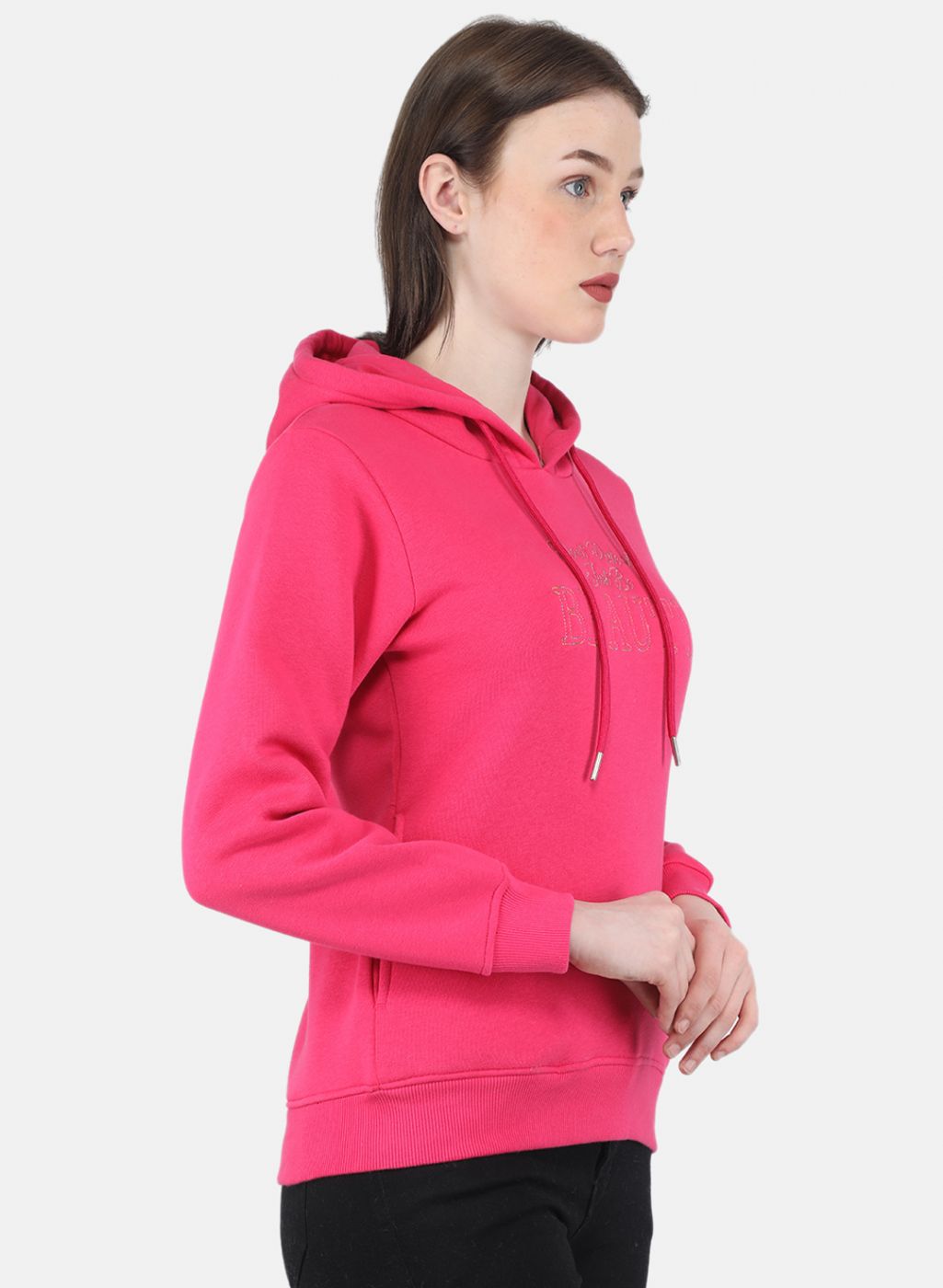 Women Pink Embroidered Sweatshirt