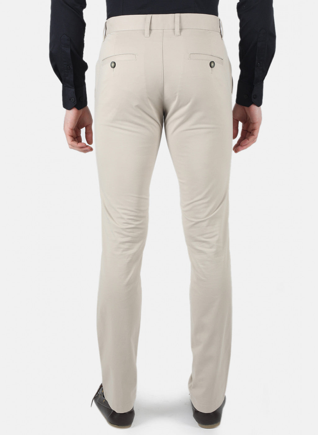 Men Cream Smart Fit Trouser