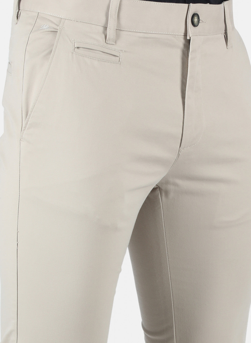 Men Cream Smart Fit Trouser