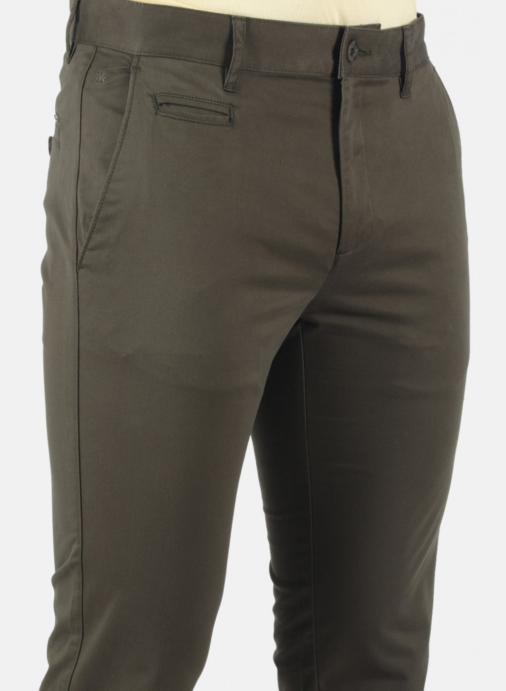 Men Olive Smart Fit Trouser