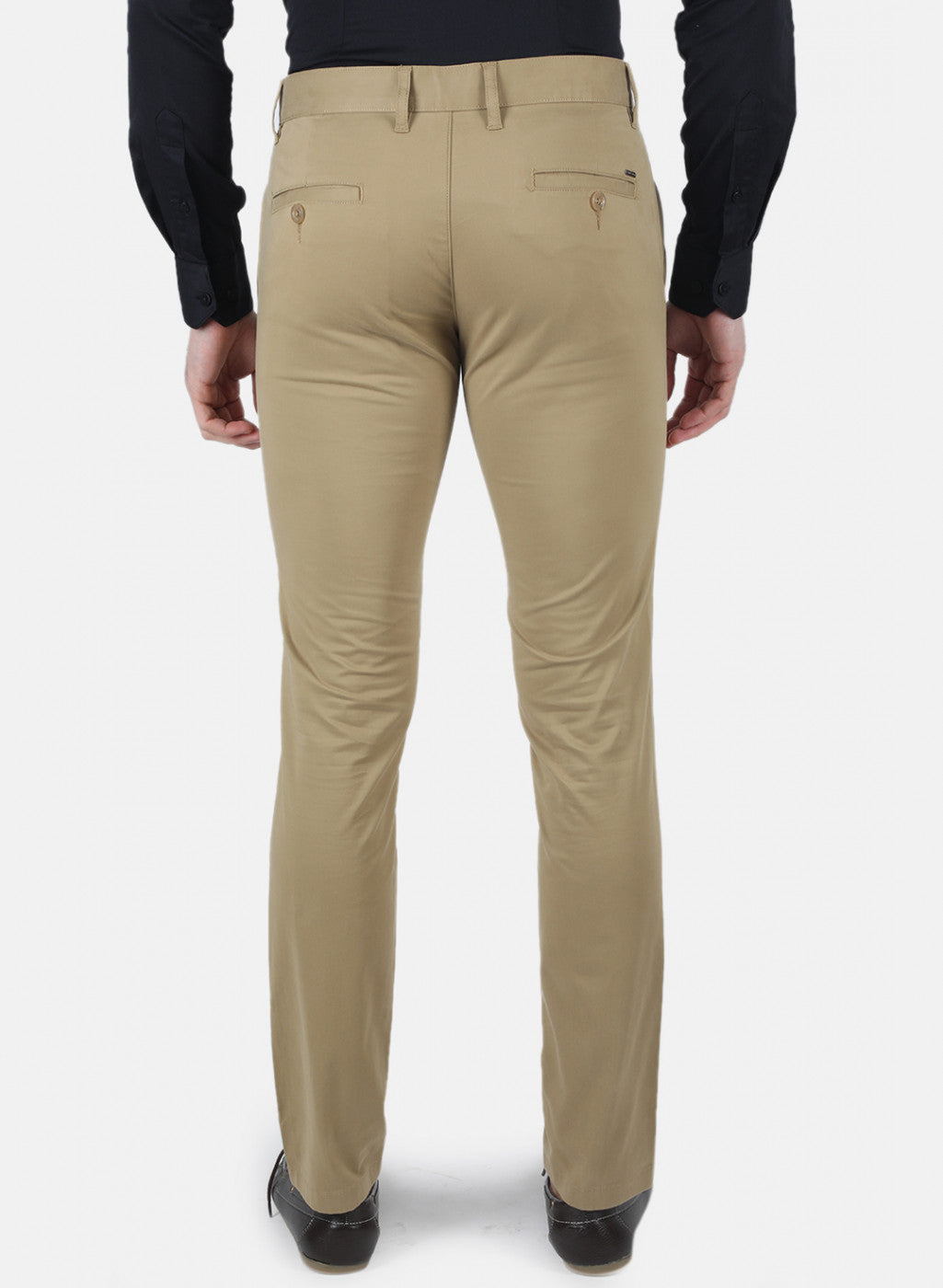 Men Khaki Smart Fit Trouser