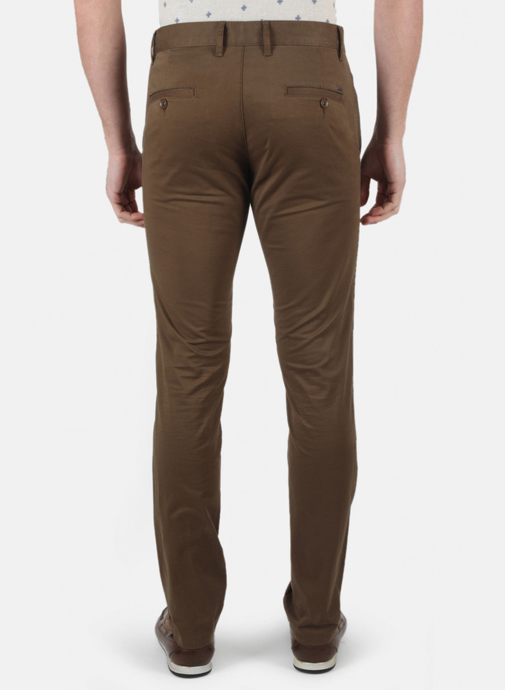 Men Brown Smart Fit Trouser