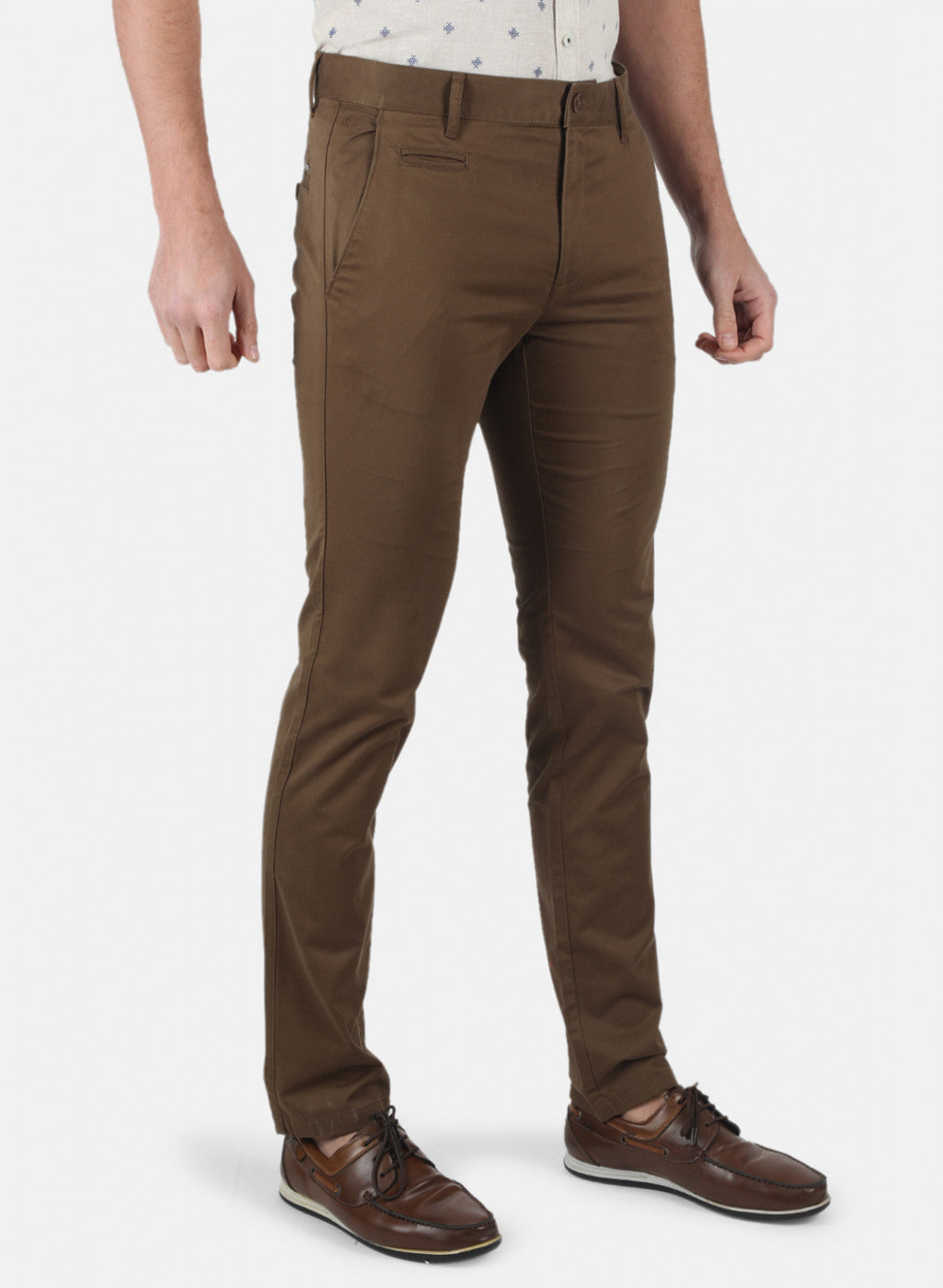 Men Brown Smart Fit Trouser