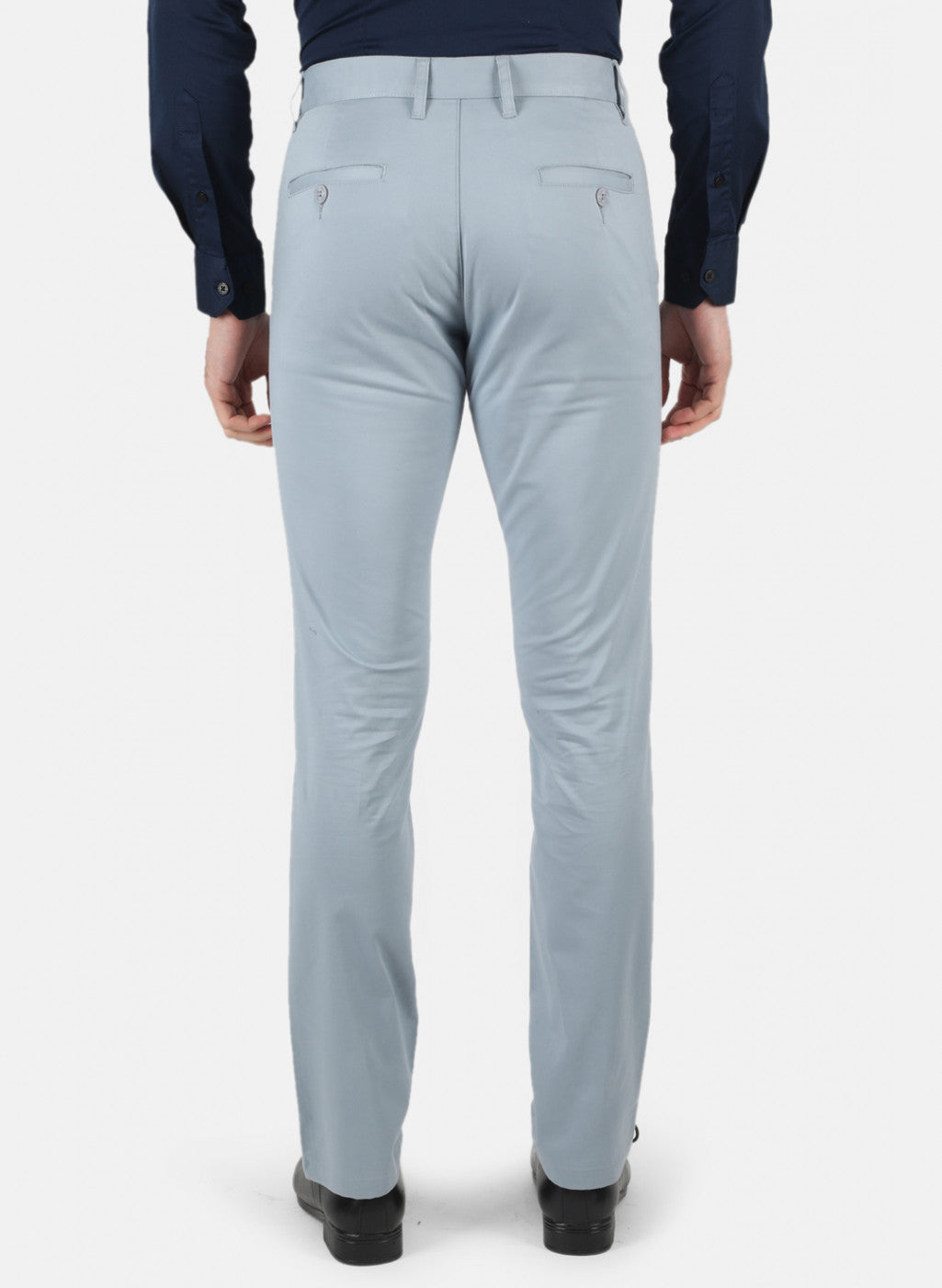 Men Sky Blue Smart Fit Trouser