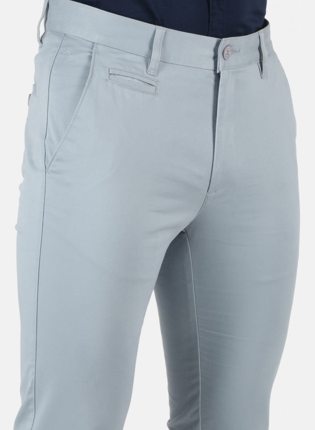 Men Sky Blue Smart Fit Trouser