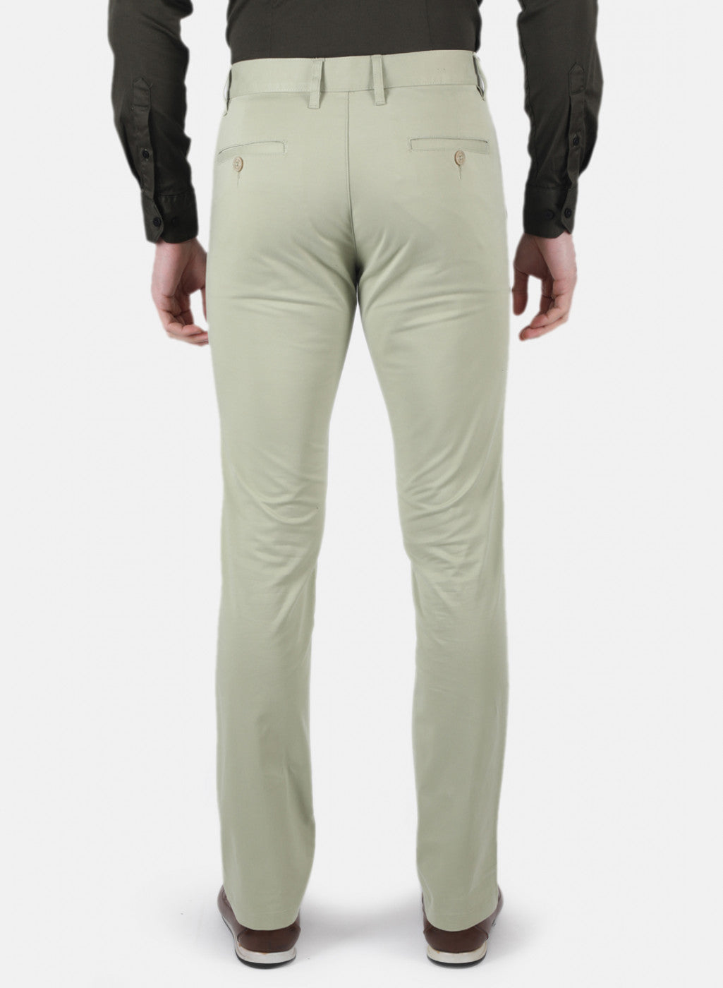 Men Green Smart Fit Trouser