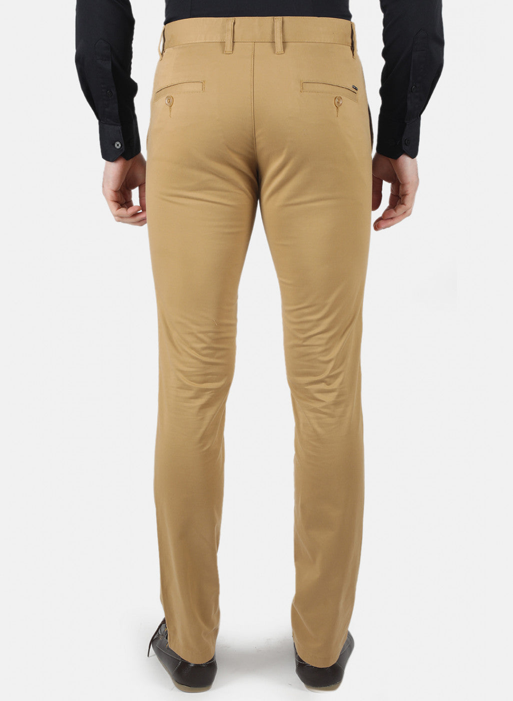 Men Mustard Smart Fit Trouser