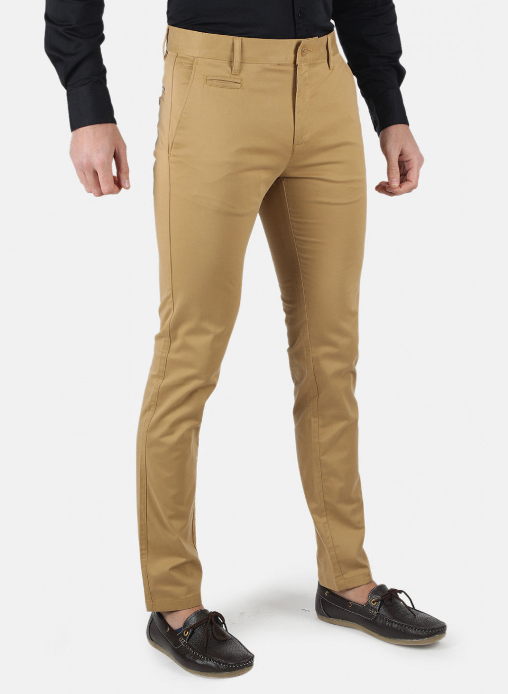 Men Mustard Smart Fit Trouser