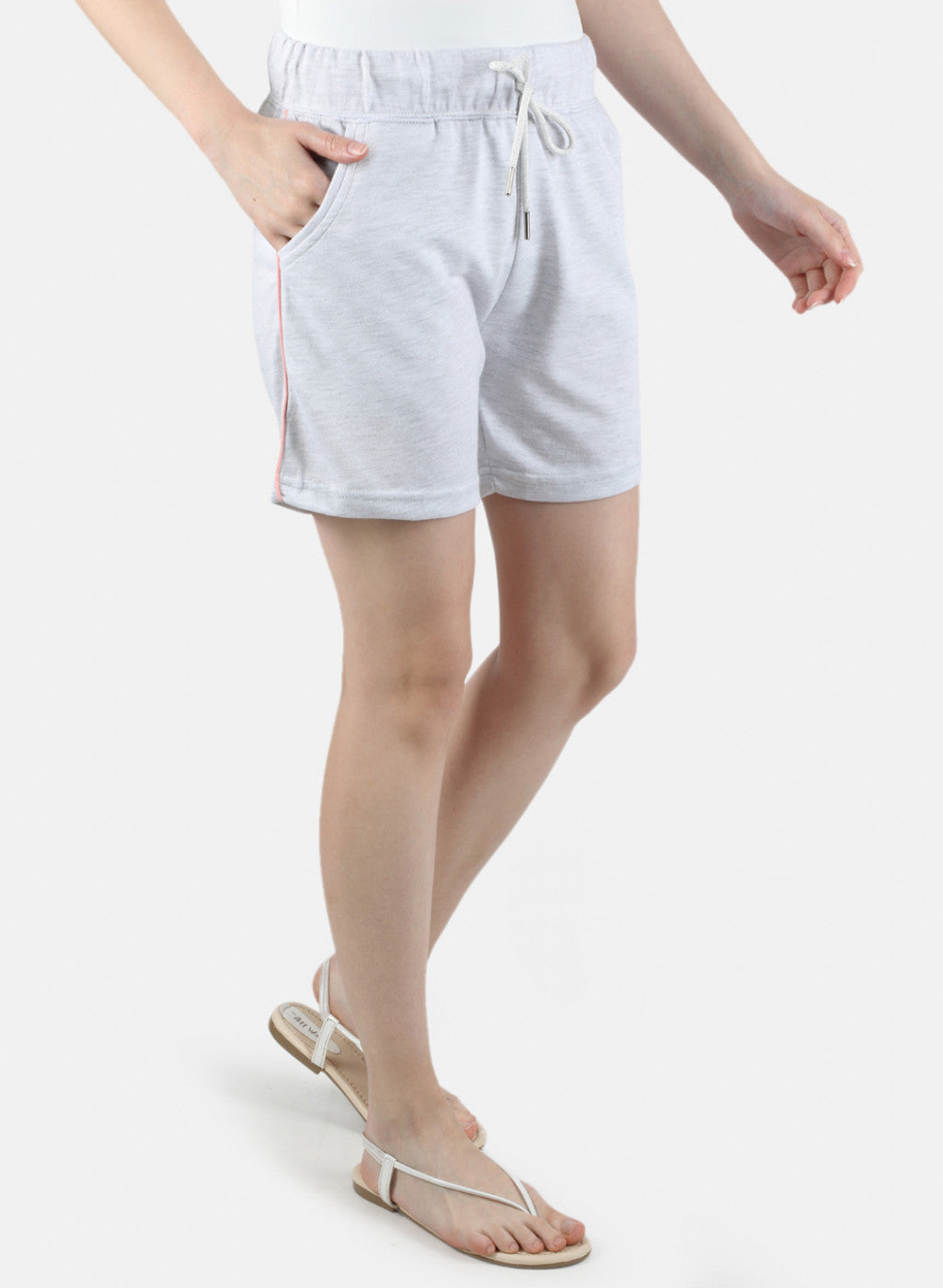 Women Grey Plain Short